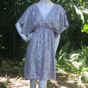 Vintage silk butterfly sleeve Dress